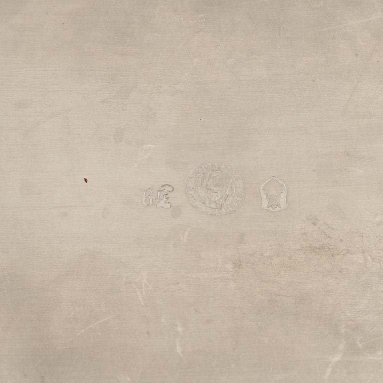 Estrid Ericson, bricka, tenn, Firma Svenskt Tenn, Stockholm, 1952.