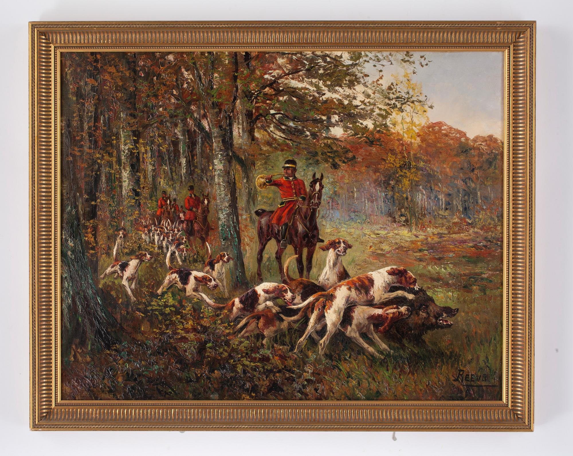 OKÄND KONSTNÄR, olja på duk, signerad Reeve, 1800/1900-tal.