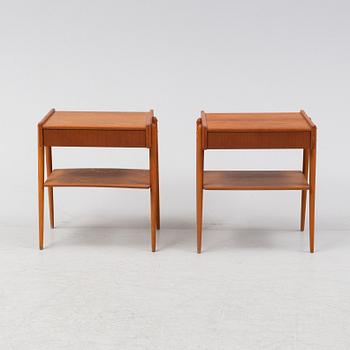 Sängbord, ett par, teak, 1950/60-tal.