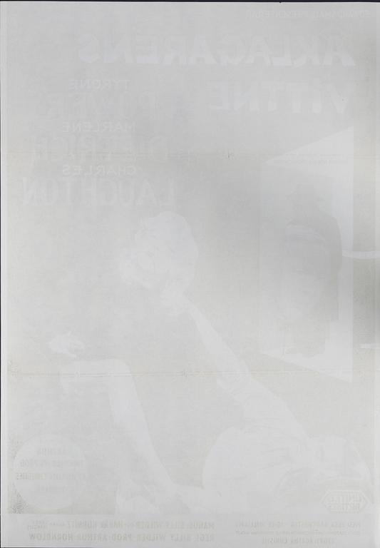 Gösta Åberg, a vintage movie poster 'Åklagarens vittne (Witness for the Prosecution)', 1957.