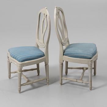 Chairs, a pair, attributed to Johan Erik Höglander (master in Stockholm 1777-1813), Gustavian.