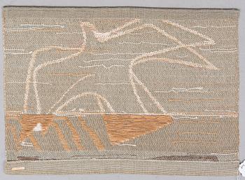 DORA JUNG, A TAPESTRY. Seagull. Signed. 1970s.