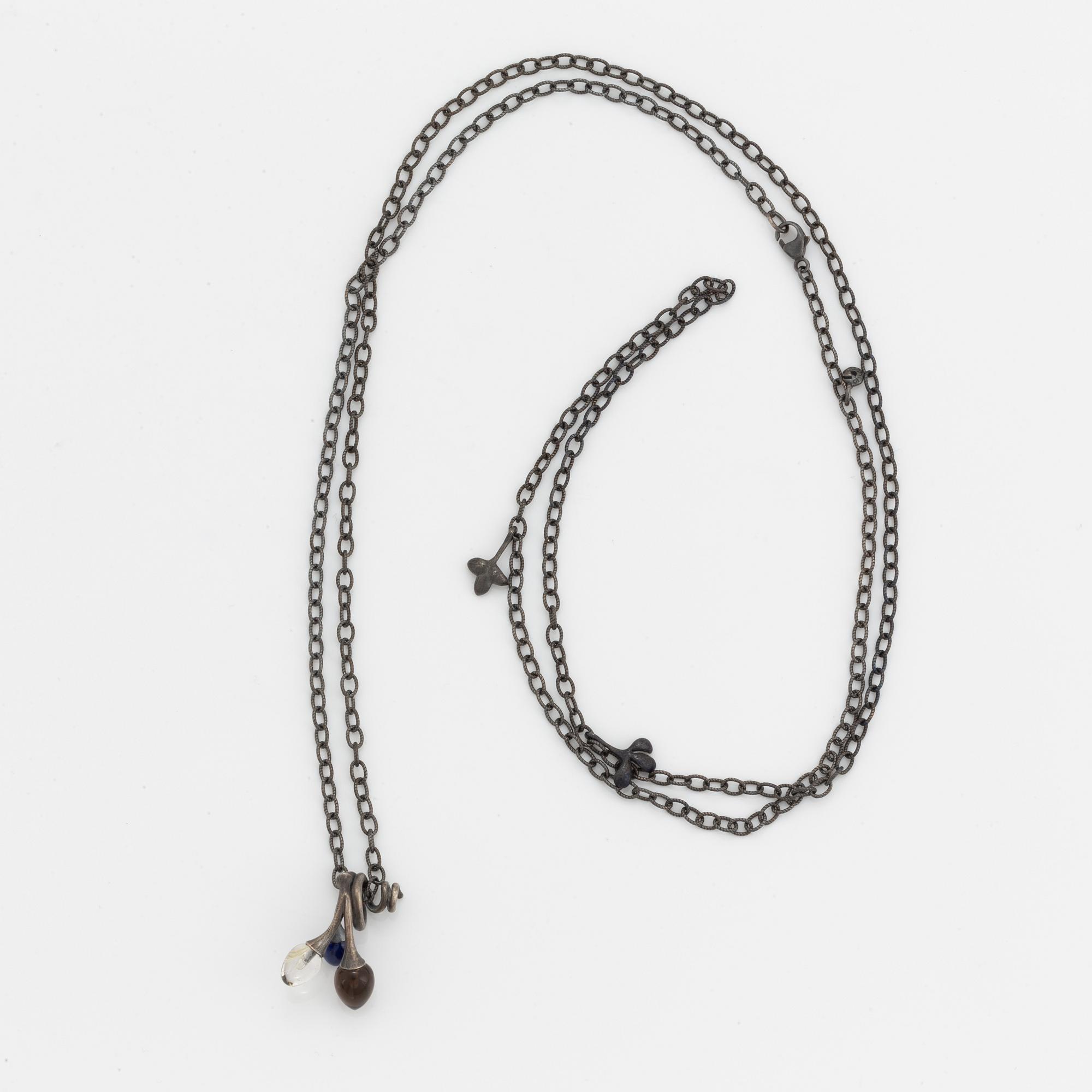 Ole Lynggaard, Charlotte Lynggaard, "Lotus" pendant, with chain, sterlingsilver.