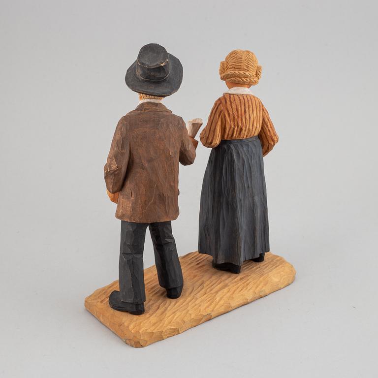 HERMAN ROSELL, sculpture, wood, signed and dated 1954.