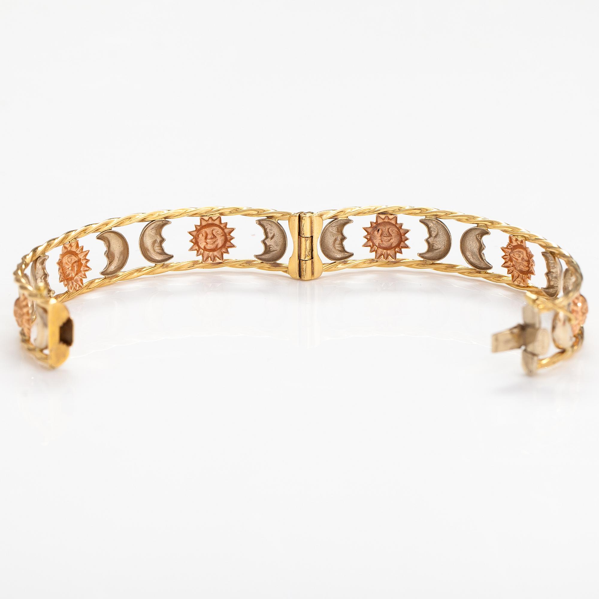 ARMBAND, 18K rött och gult guld. Graziella, Italien.