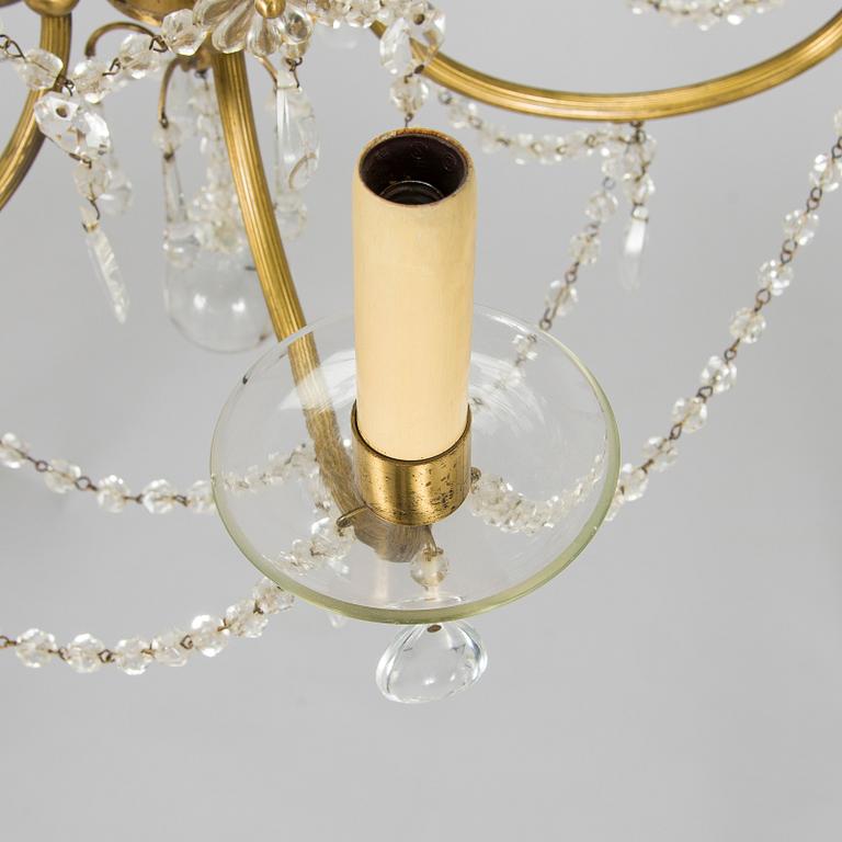Paavo Tynell, a mid-20th century chandelier, model 1471/5 for Idman Finland.
