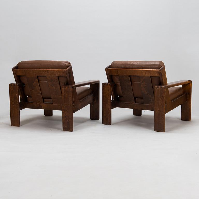 Esko Pajamies, a pair of 1970's 'Bonanza' armchairs for Asko, Finland.