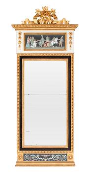 A late Gustavian late 18th Century mirror.