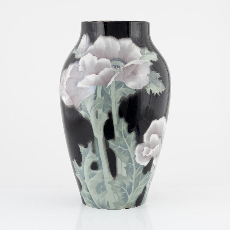 Algot Eriksson, floor vase, porcelain, Art Nouveau, Rörstrand, early 20th century.