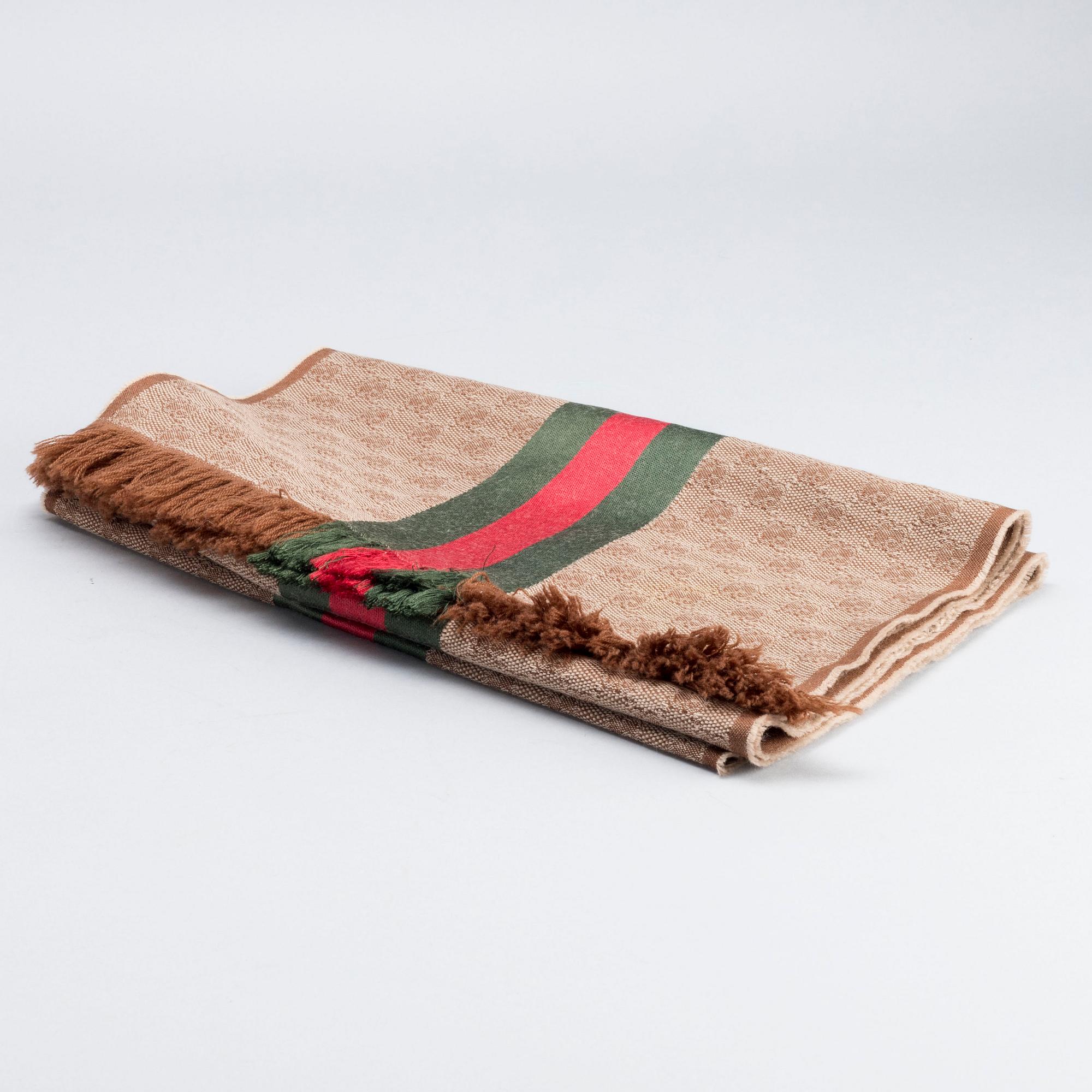 GUCCI, scarf and keychain.