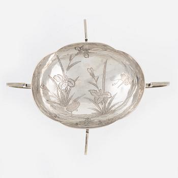 An early 20th century Chinese silver bowl, mark of Wing Nam & Company, Hong Kong.