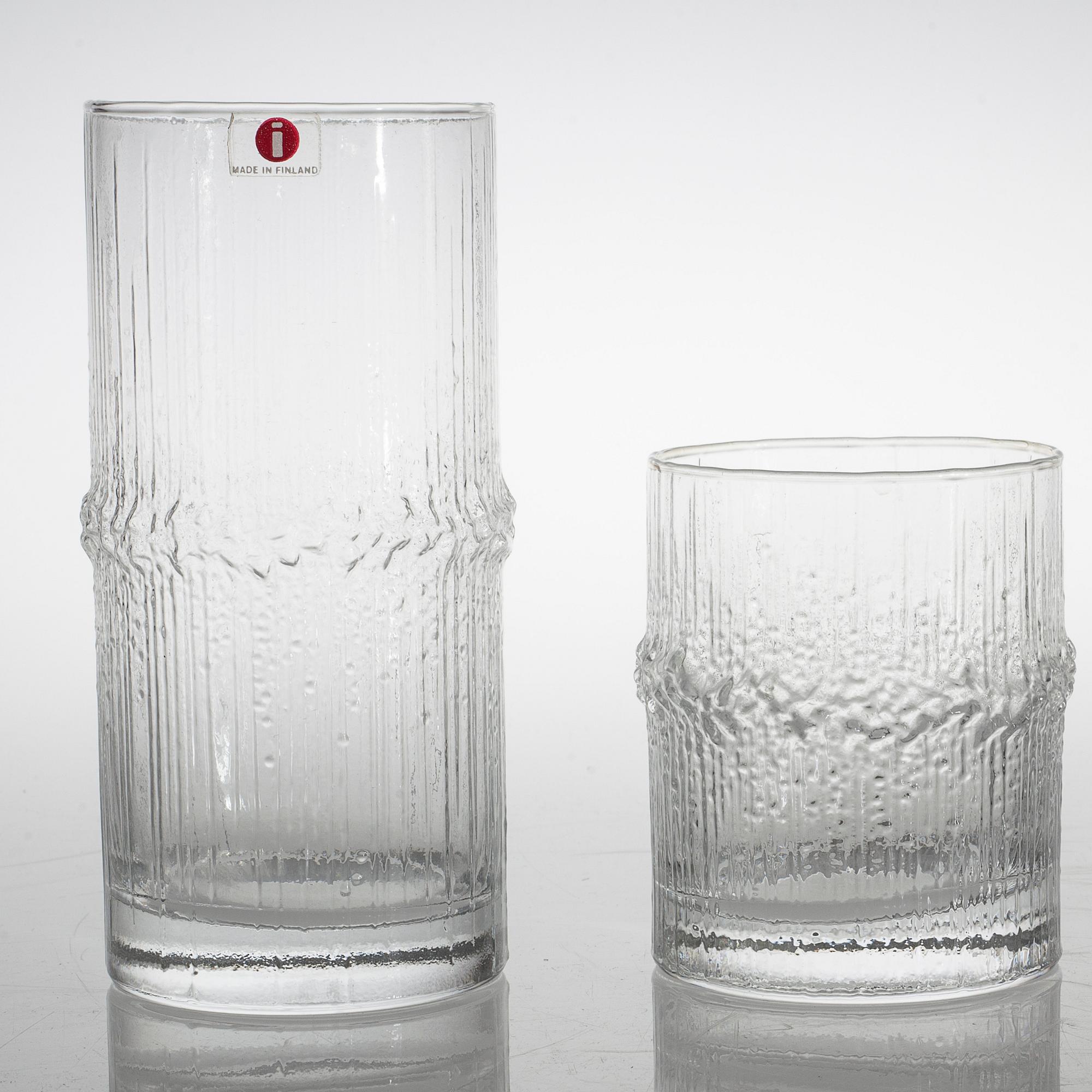 TAPIO WIRKKALA, 42 delar, glasservis, "Niva", Iittala.
