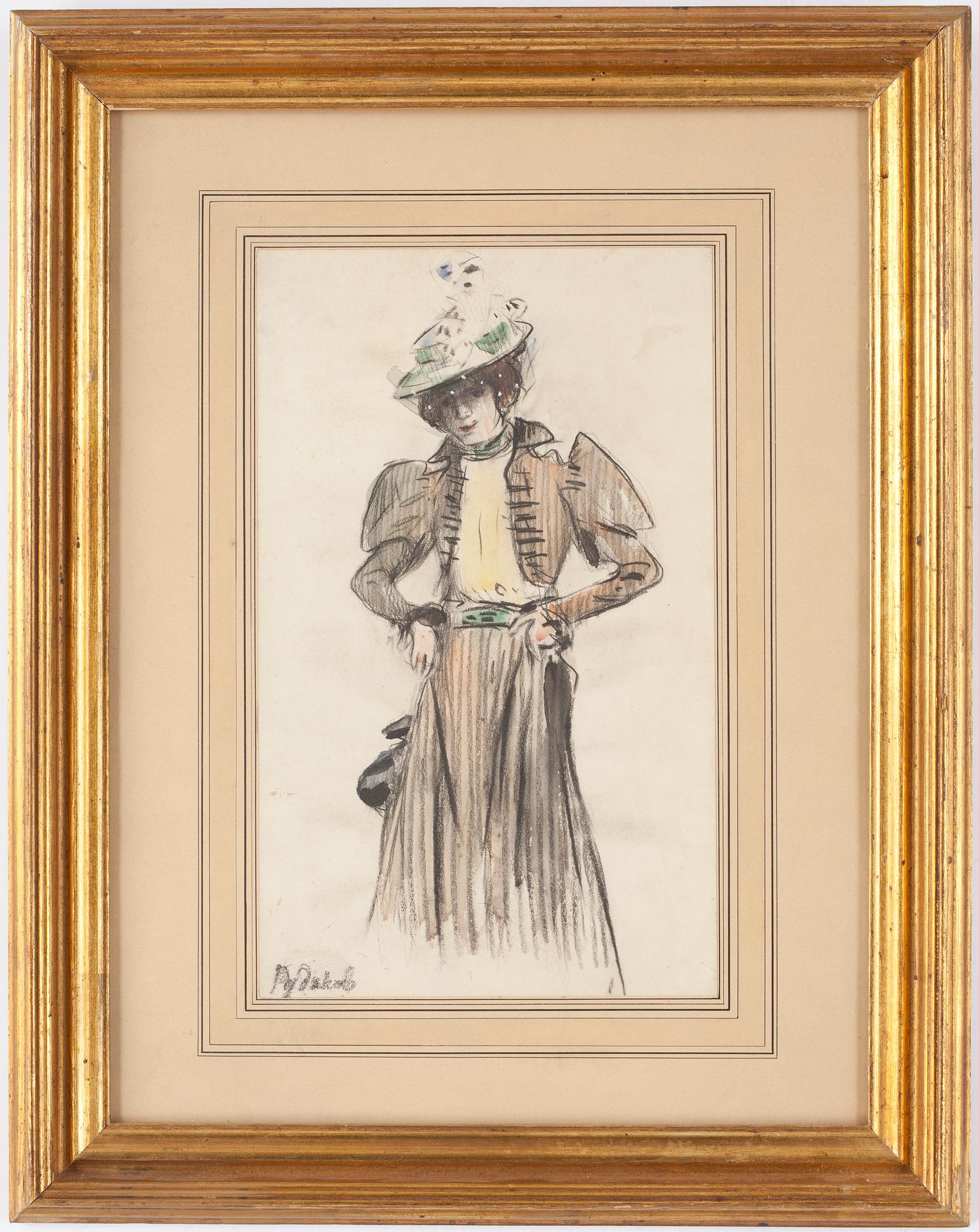 OKÄND KONSTNÄR, blandteknik på papper, möjligen Ryssland och 1900-talets början, signerad.