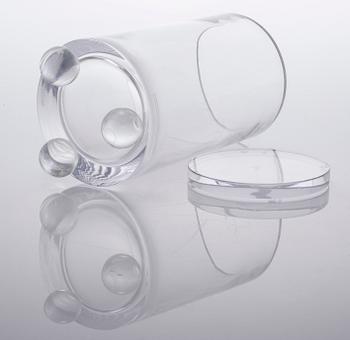 A glass vase by Karl Lagerfeld for Orrefors, signed and numbered 160/500.