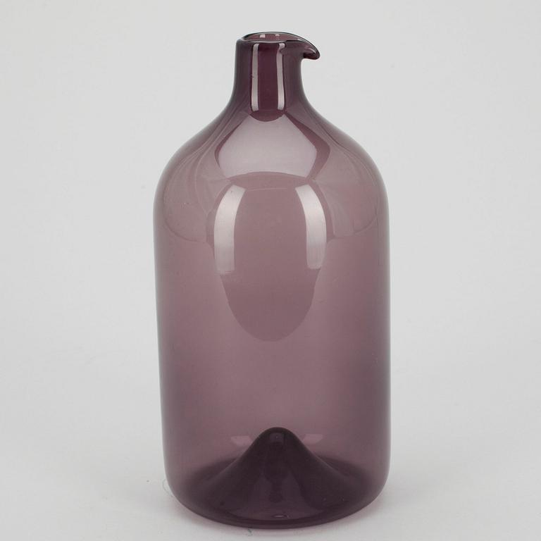 FLASKA, "Fågelflaska", signerad Timo Sarpaneva Iittala. 1950-talets slut.