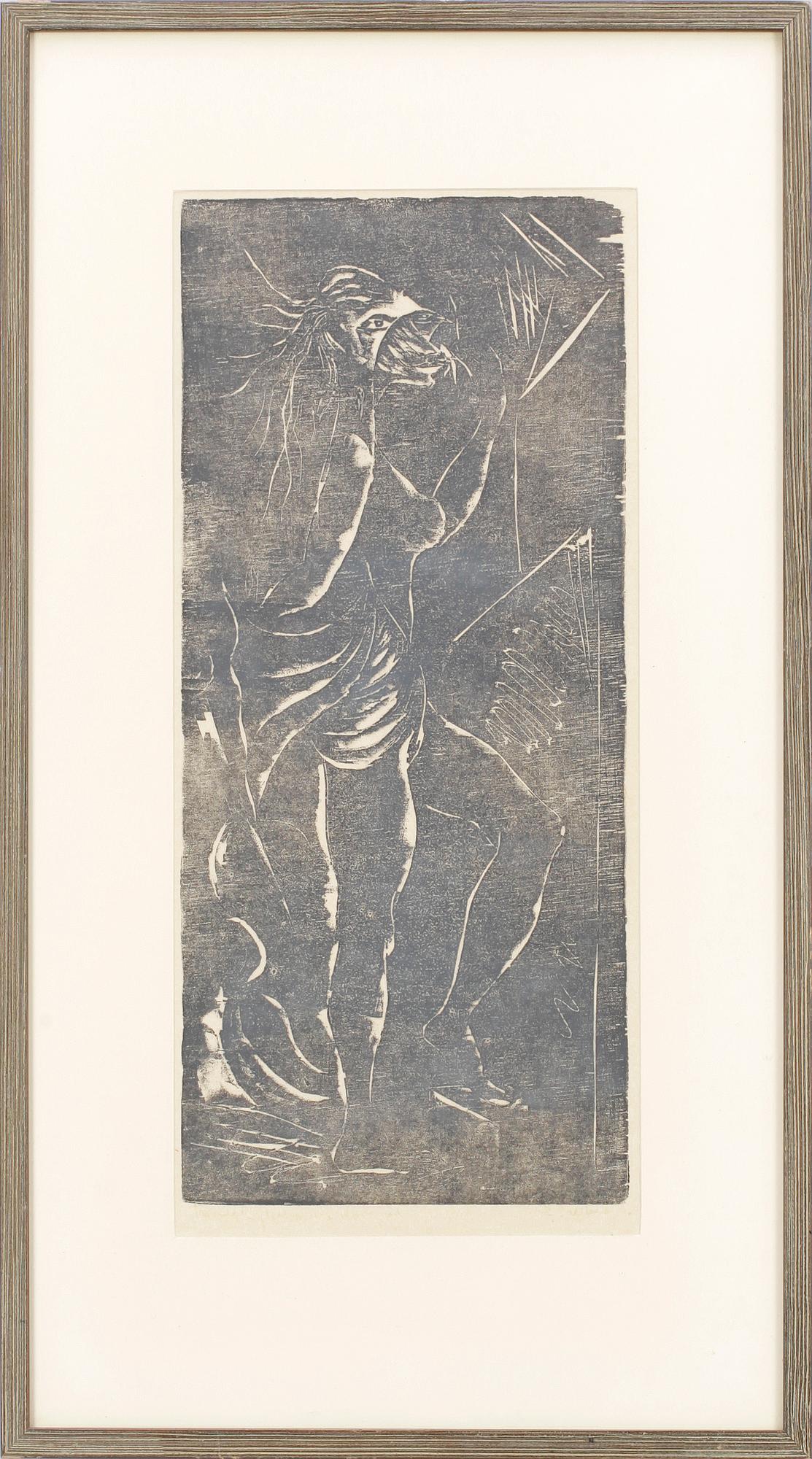 MAX WALTER SVANBERG, grafiskt blad, otydlig sign.
