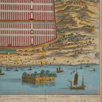 Map of Canton, engraving, 'The Groundplat of Canton', W. Bramston, 1840.