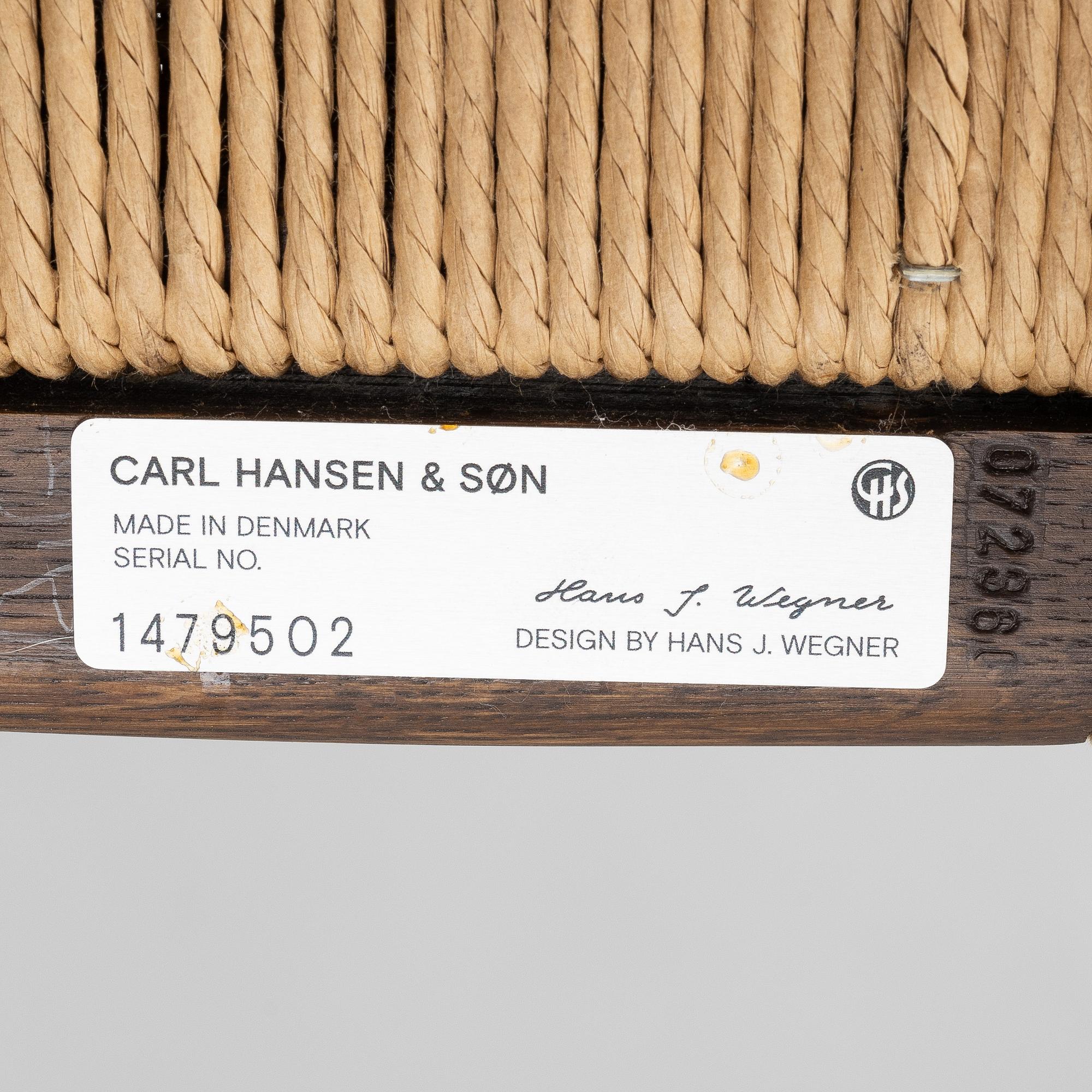Hans J. Wegner, 4 pcs, "Y Chair/CH24", Carl Hansen & Son, Denmark.