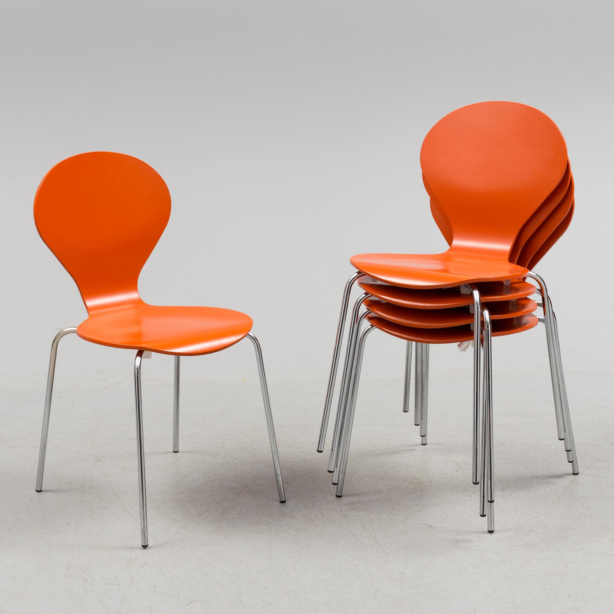 ERIK OLE JORGENSEN, stolar, 5 st, "Rondo", Danerka, 2000-tal.