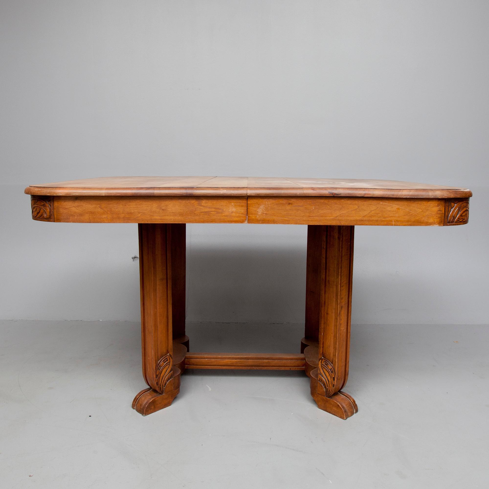 MATBORD och STOLAR, 6 st, art déco, 1930-tal.