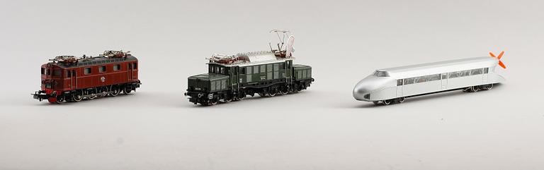 MODELLTÅGSLOK, 3 st, Märklin, Tyskland.