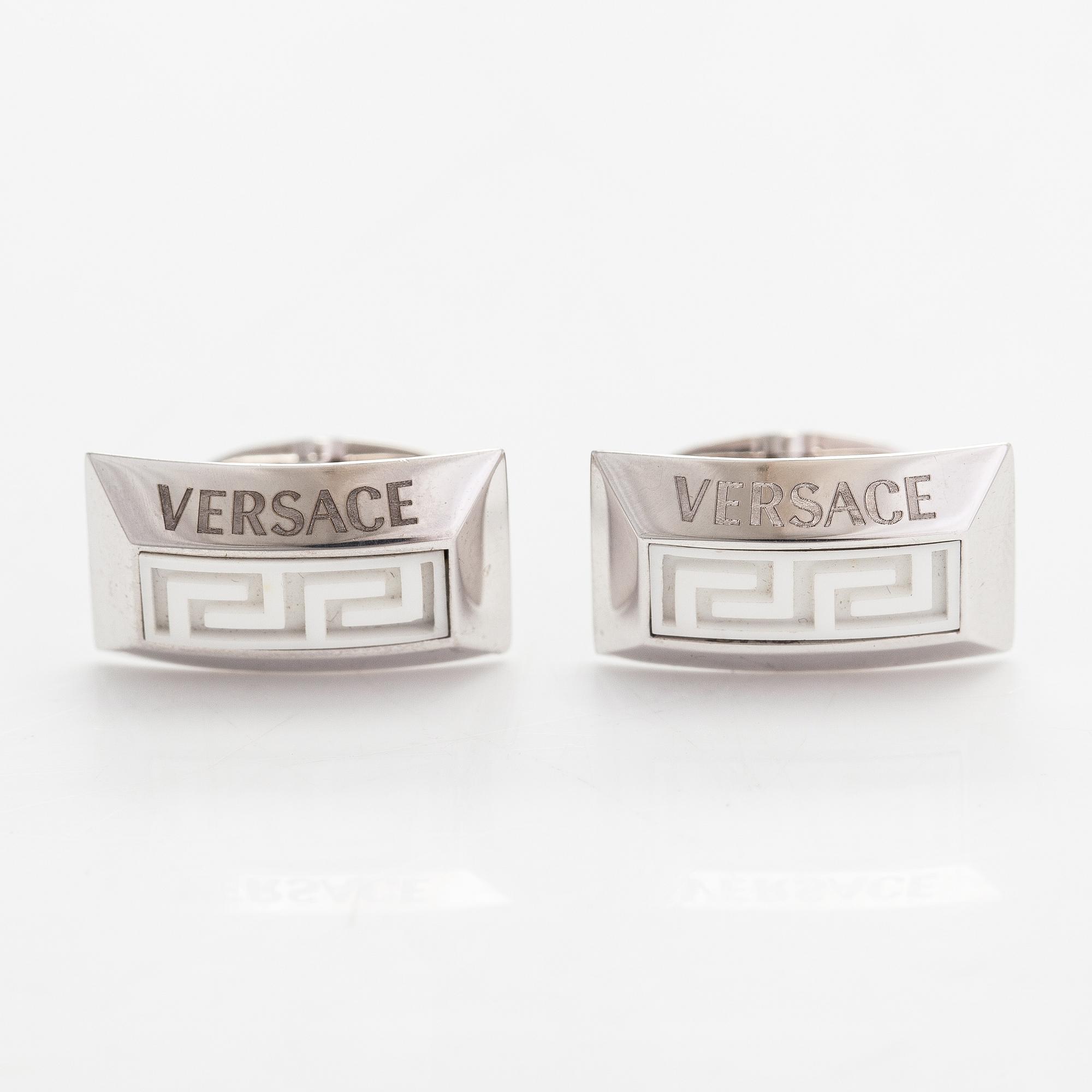 Versace cufflinks silver outlet