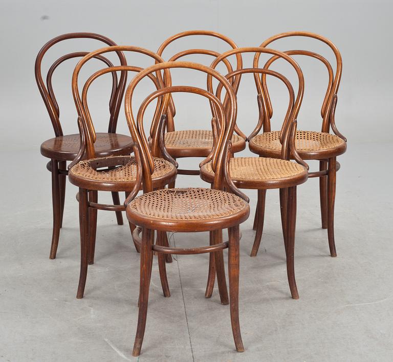 STOLAR, 6 st, bl a Thonet, 1900-talets första hälft.