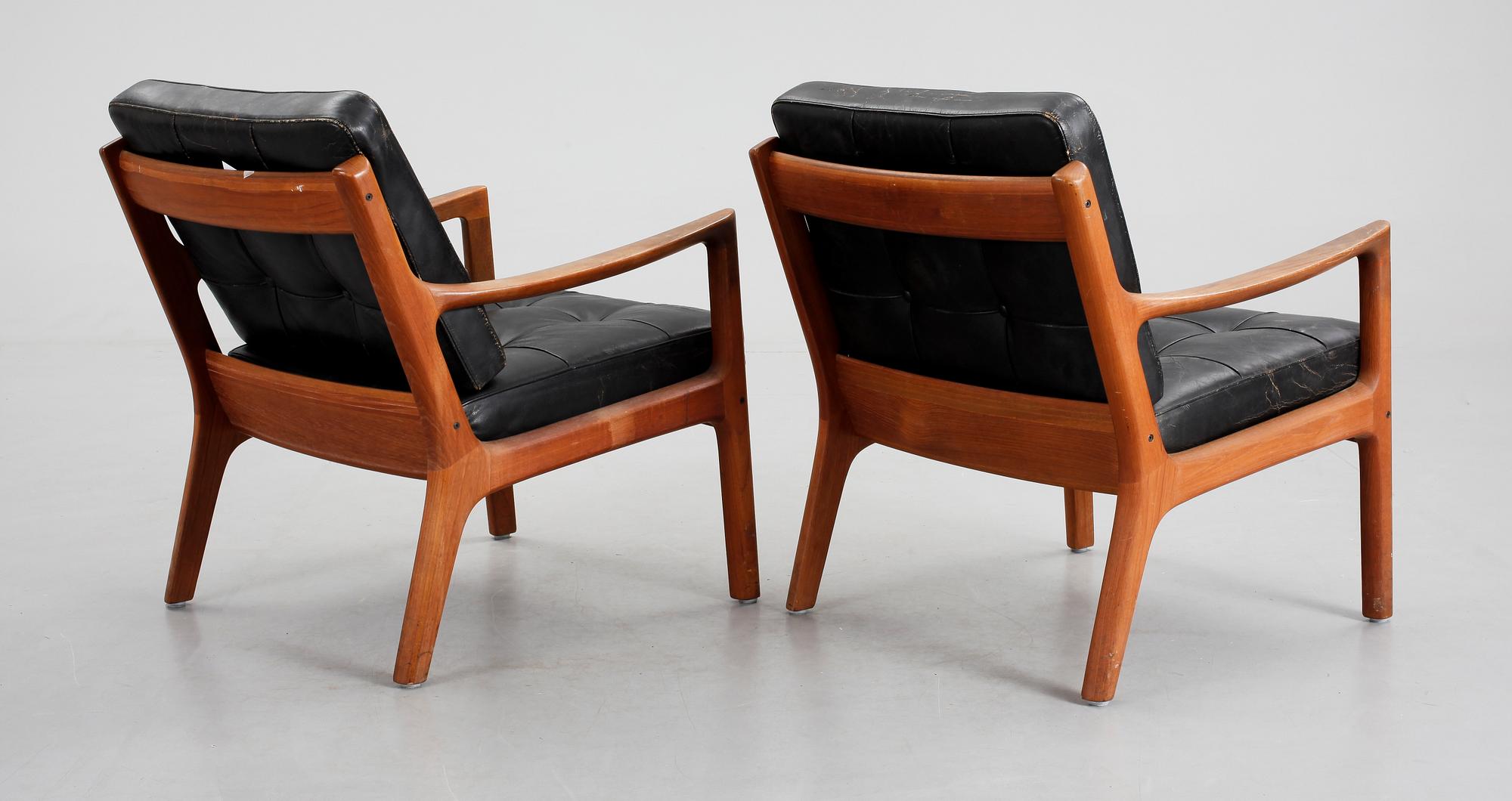 FÅTÖLJER, ett par, Ole Wanscher, France & Son, Danmark, 1950-60-tal.