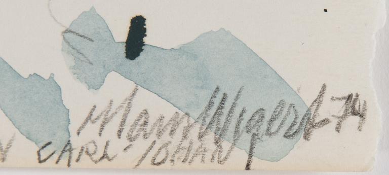 DRAWINGS AND HAND COLOURED ETCHINGS, 5 pcs, Hans Wigert and Lena Cronqvist.