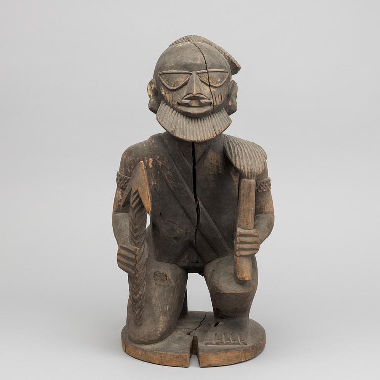 Male warrior figure, Yoruba, Nigeria.