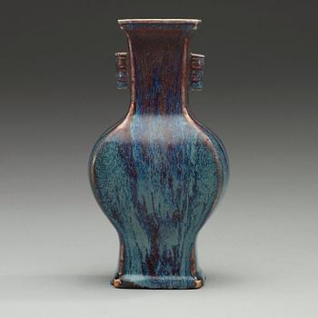 A flambe glazed vase, Qing dynasty, 18th Century.
