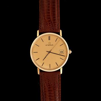 ARMBANDSUR, herr 18k guld, Eterna, quartz.
