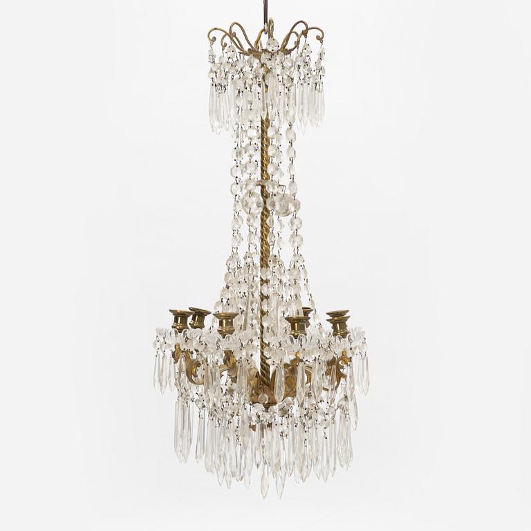 A chandelier, circa 1900.