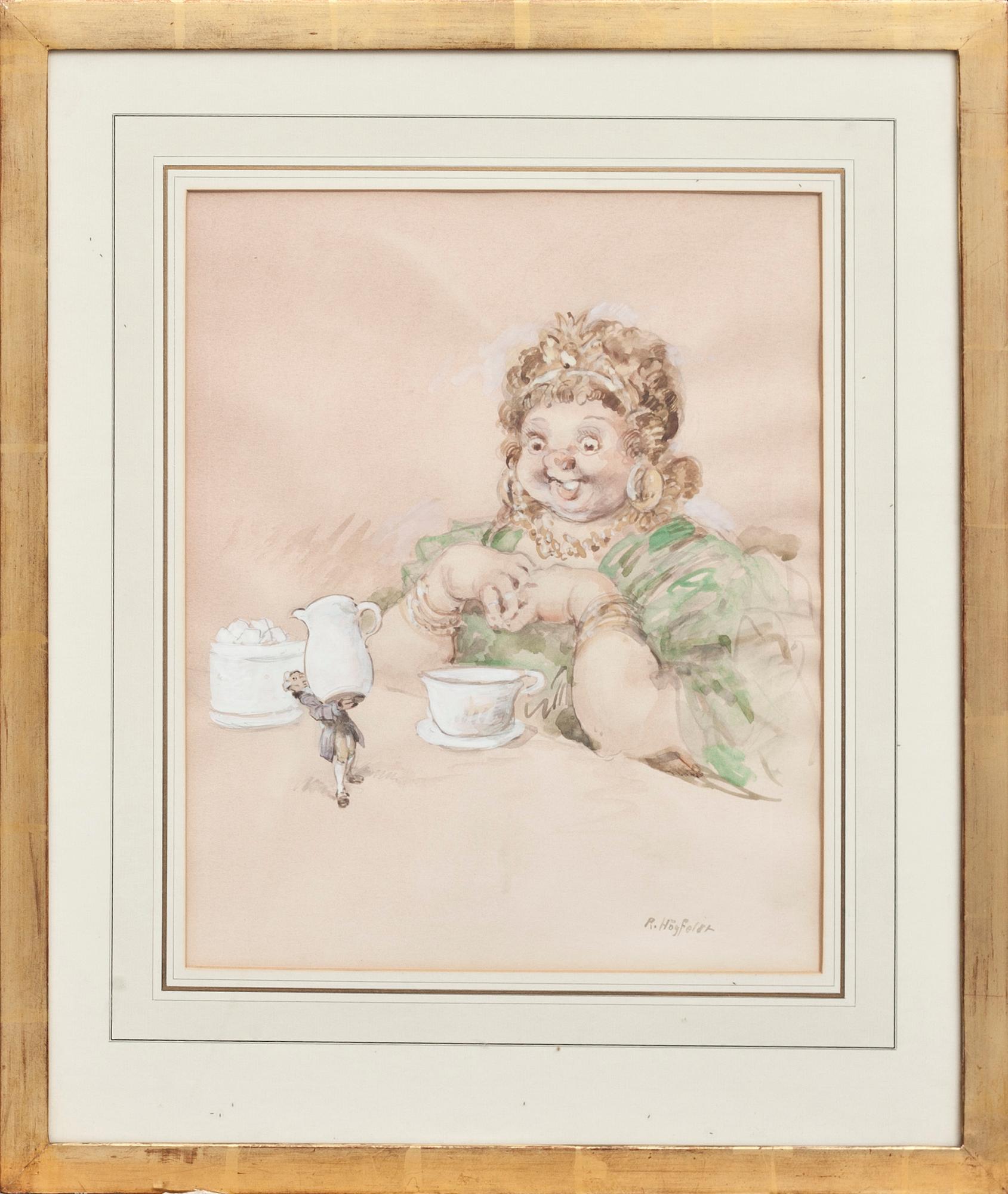 ROBERT HÖGFELDT, akvarell, signerad.