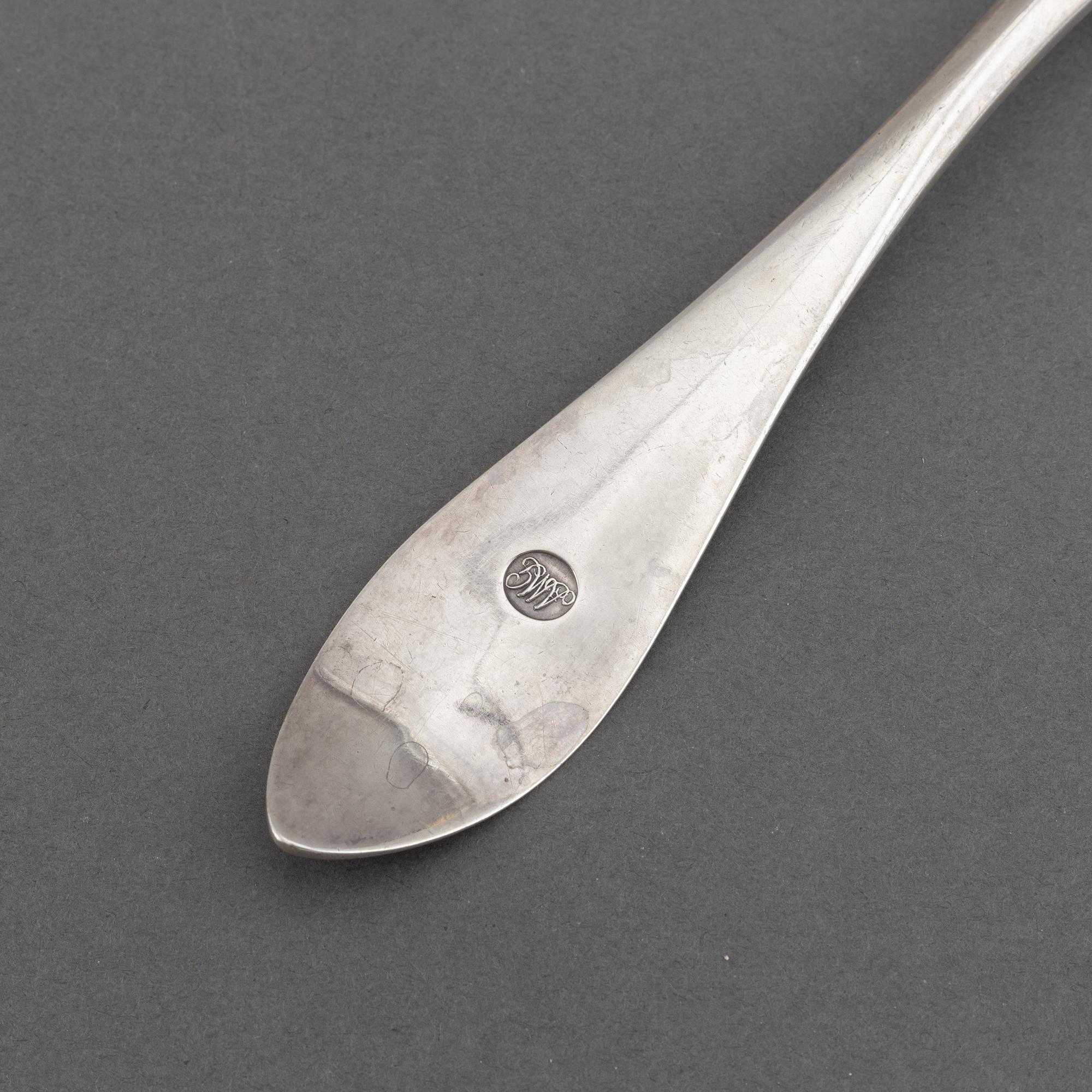 Johan Malmstedt, tårtspade, silver, Göteborg 1811. Karl-Johan.