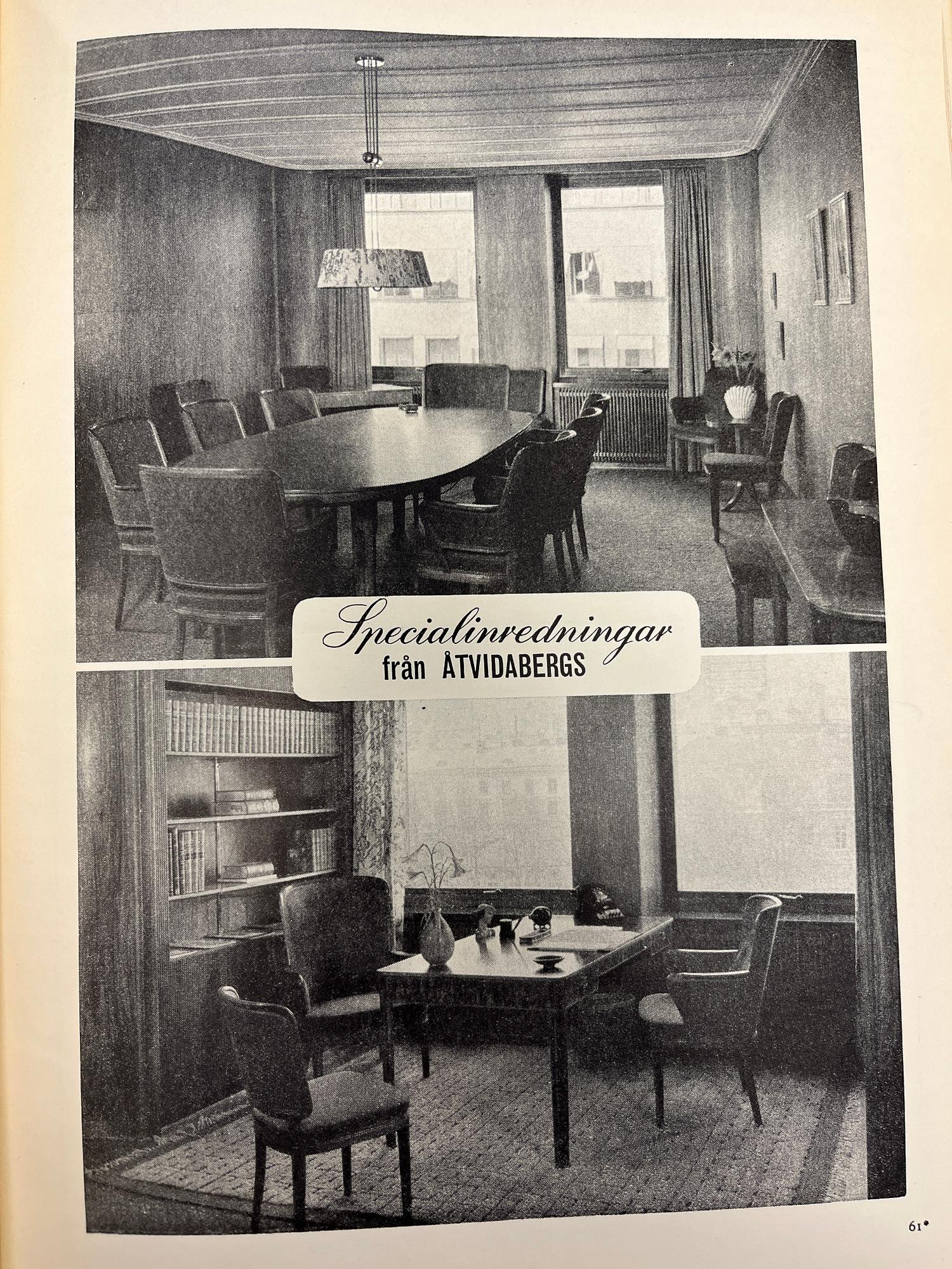 Carl Malmsten, a mahogany desk, Åtvidabergs Industrier, ca 1943.