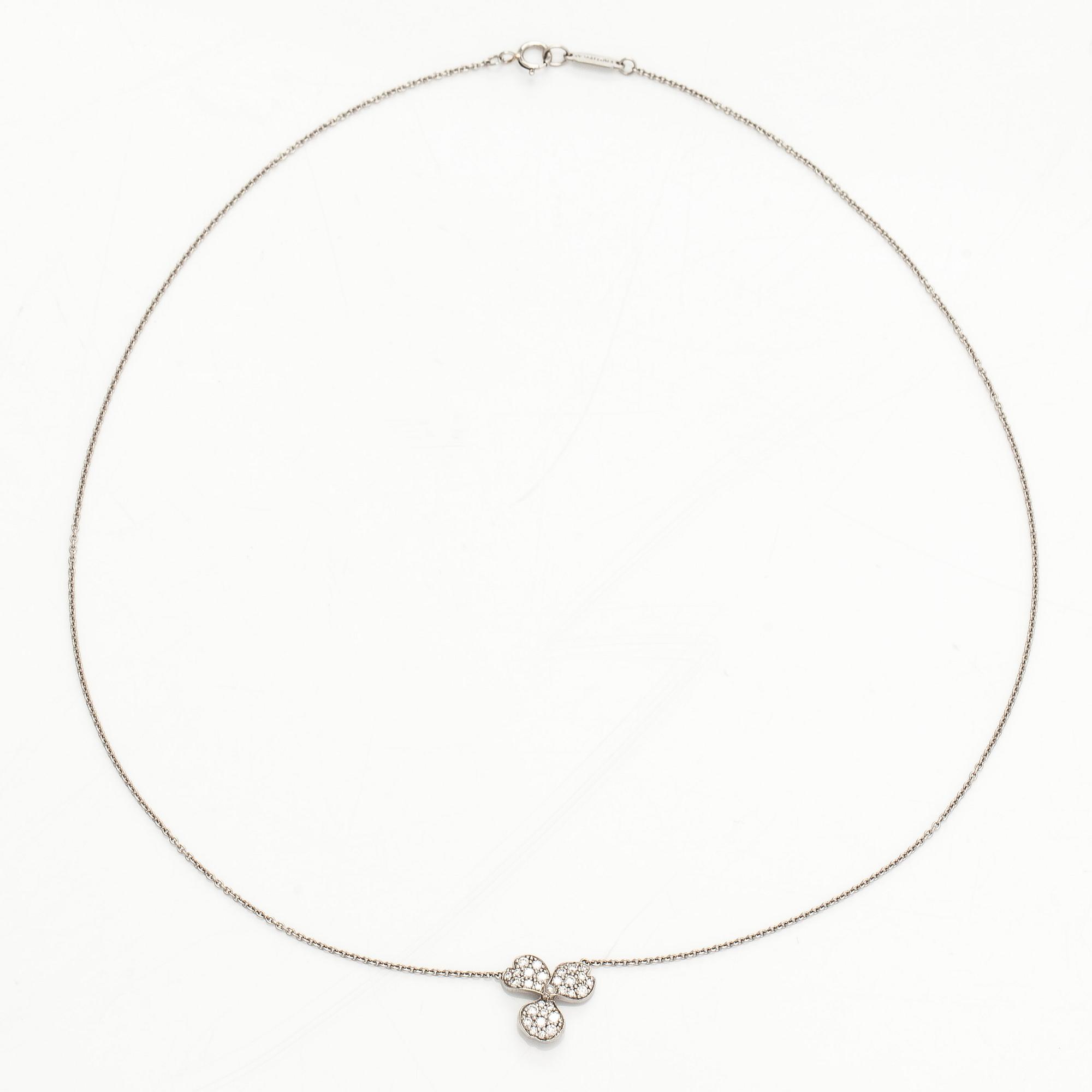 Tiffany & Co, a platinum 'Paper Flowers' necklace with diamonds.