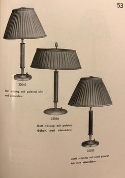 Bertil Brisborg, a table lamp, model "32036" Nordiska Kompaniet, 1940s/50s.