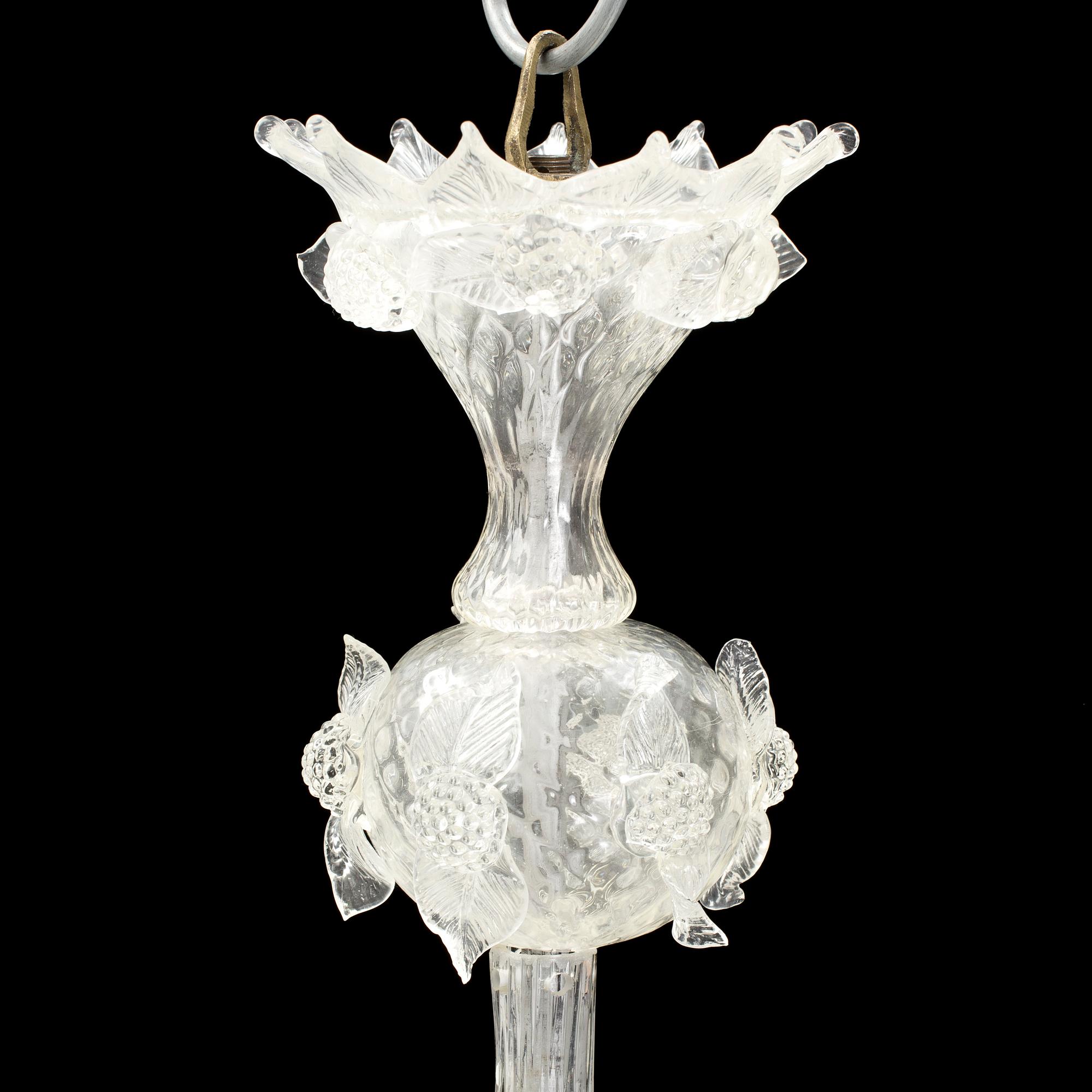 A mid 20th Century Italian, glass chandelier.
