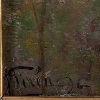 JOHAN TIRÉN, uppfordrad duk, signerad och otydligt daterad.