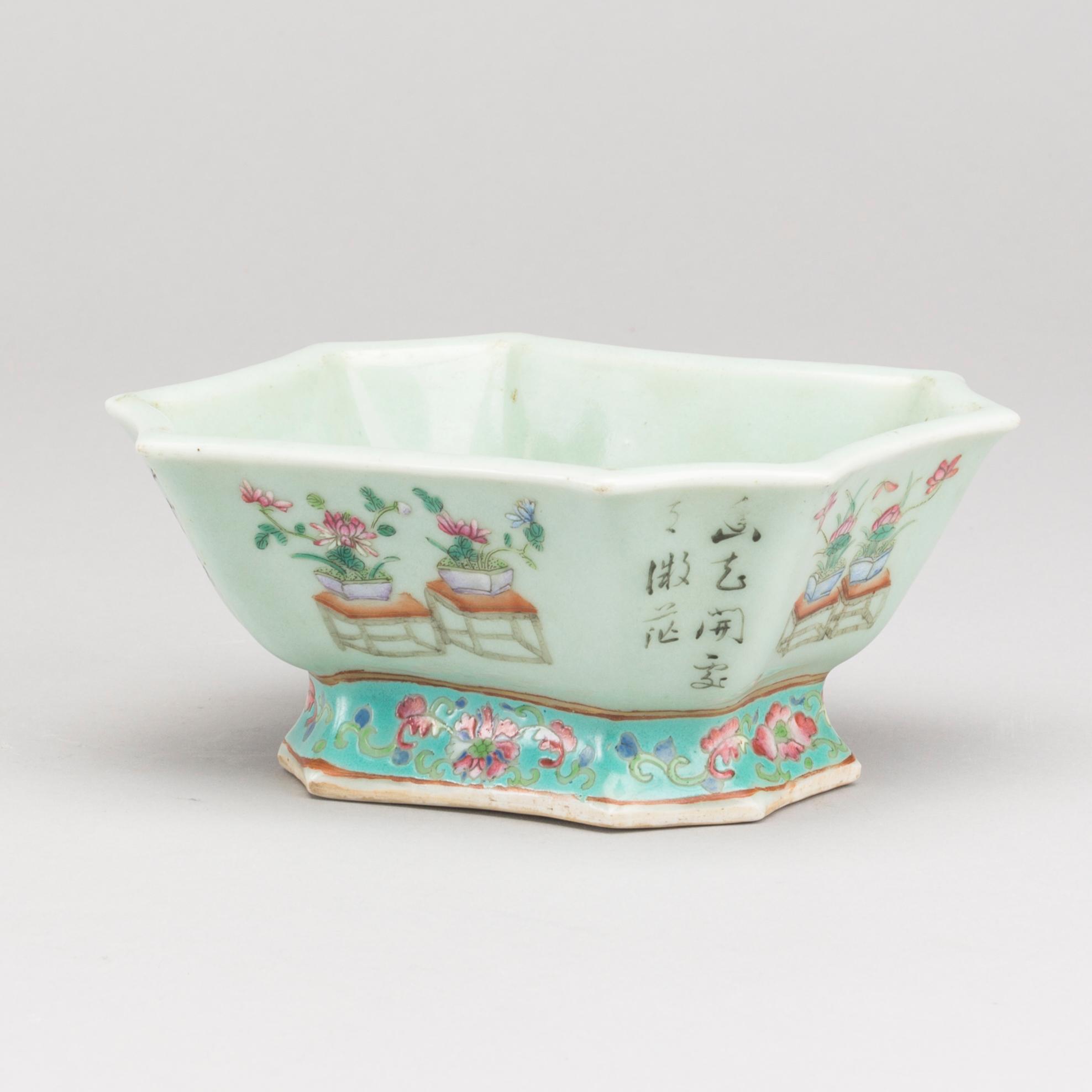 SKÅL, porslin, Kina, Tung-Chin, 1800-talets andra hälft.