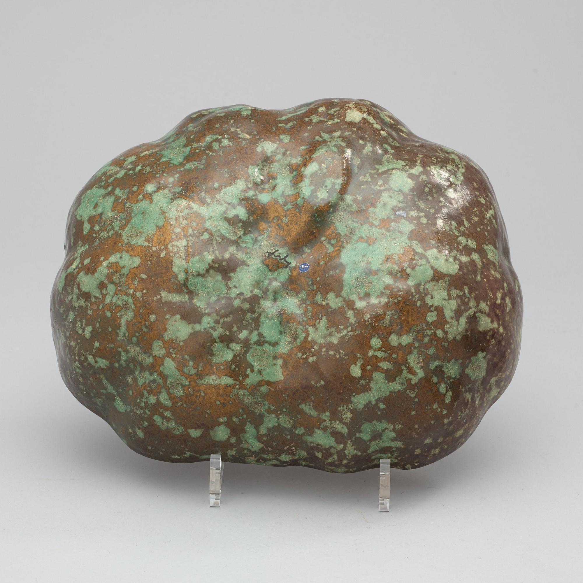 A Hans Hedberg faience pumpkin, Biot France.