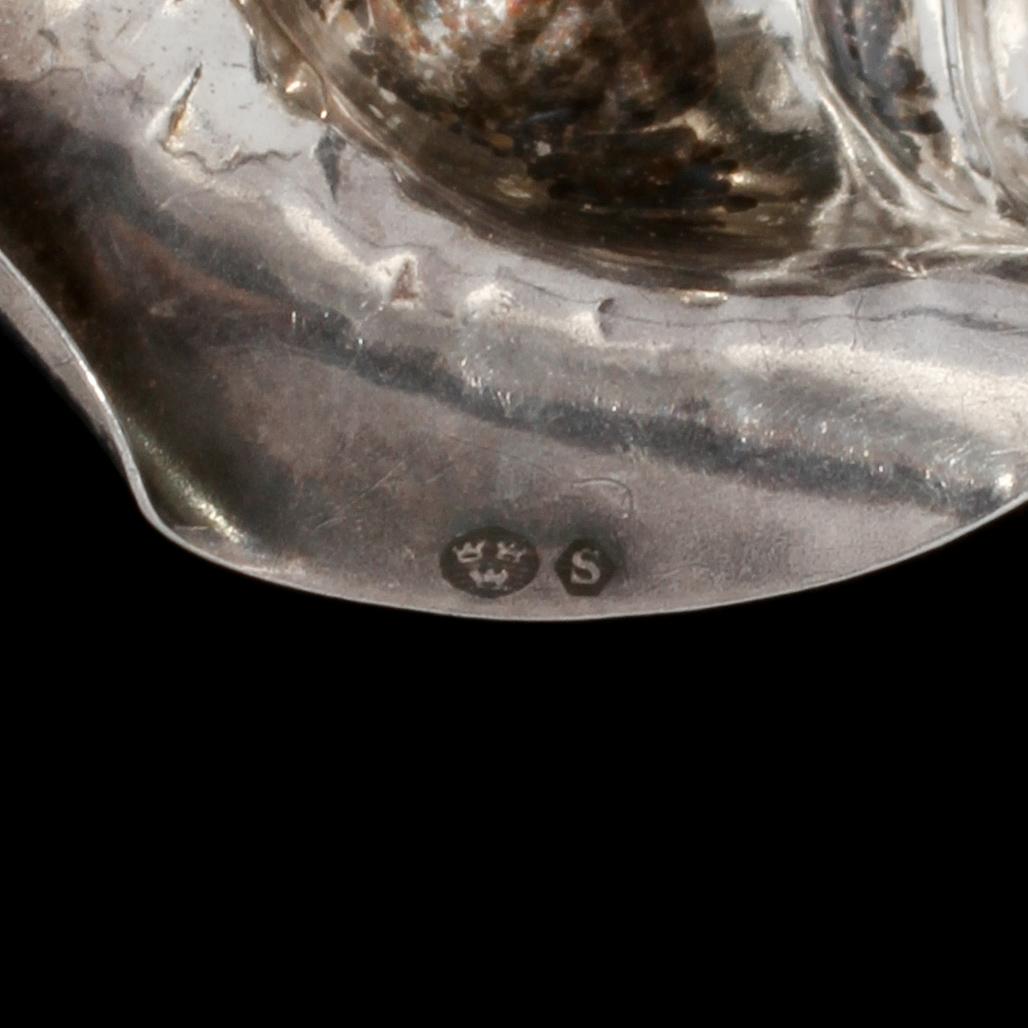 BROSCH, silver, importstämplad. Vikt 13 g.