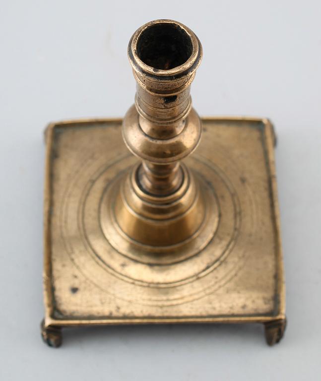 LJUSSTAKE, mässing, 1600-tal.