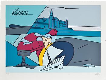 VALERIO ADAMI, färgserigrafi, signerad och numrerad 102/200.
