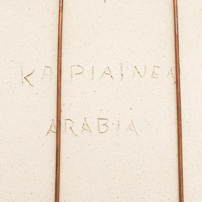 Birger Kaipiainen, a stoneware decorative dish signed Kaipiainen Arabia.