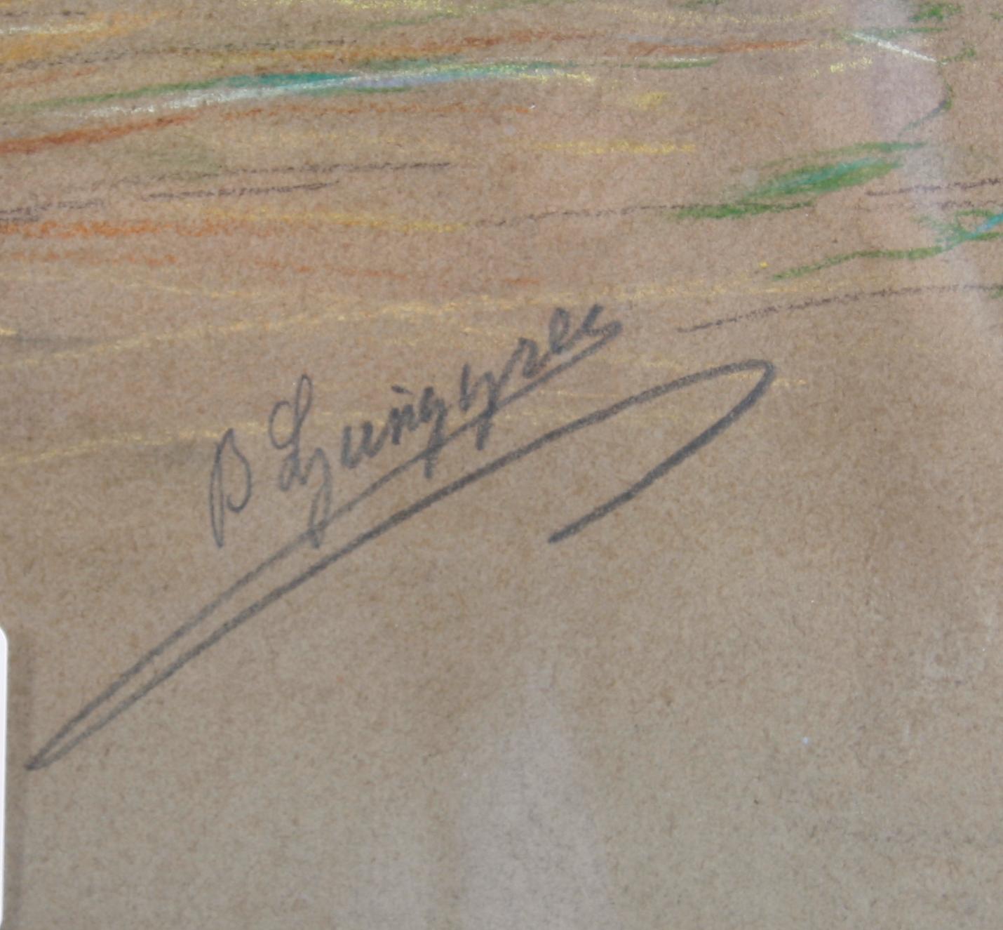 LJUNGGREN, BROR. Pastell. Sign.