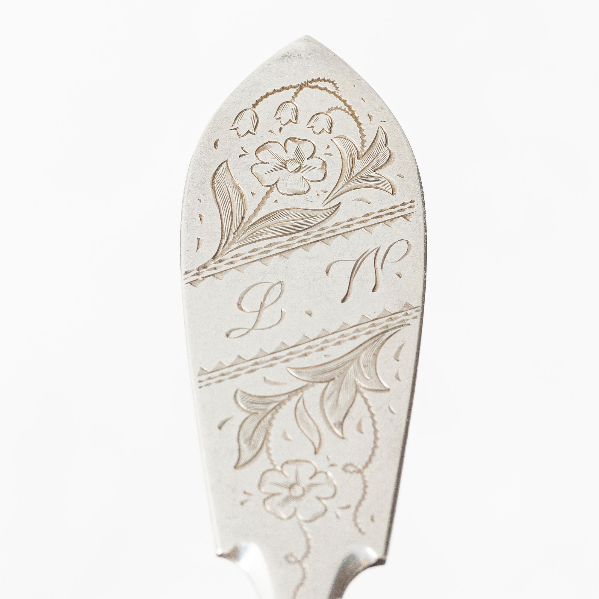 A set of Swedish silver spoons, Haparanda 1904-1906 (14 pieces).