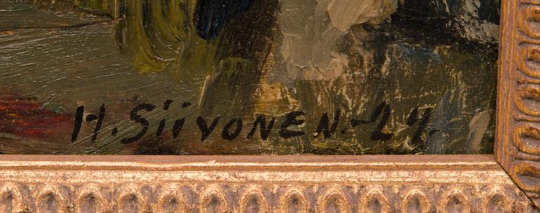 HANNES SIIVONEN, öljy levylle, signeerattu ja päivätty -24.