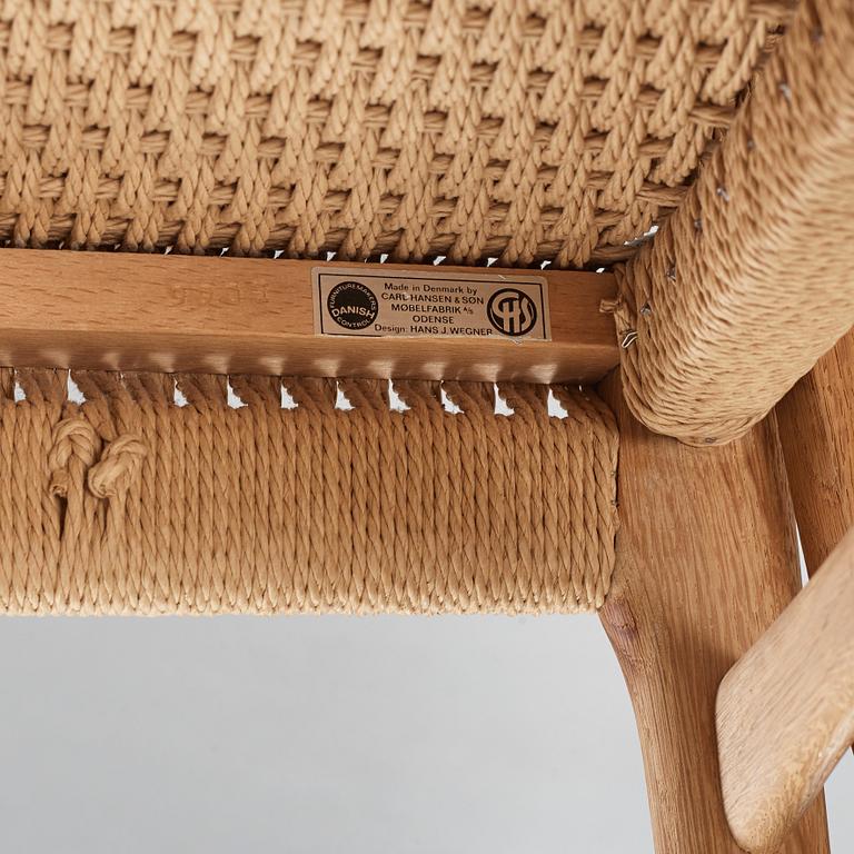 Hans J. Wegner, a set of six 'CH-23', chairs, Carl Hansen & Son, Odense, Denmark.